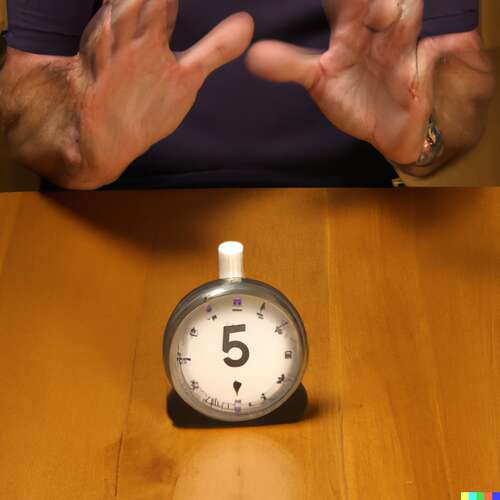 A person using a timer to stay focused on a task